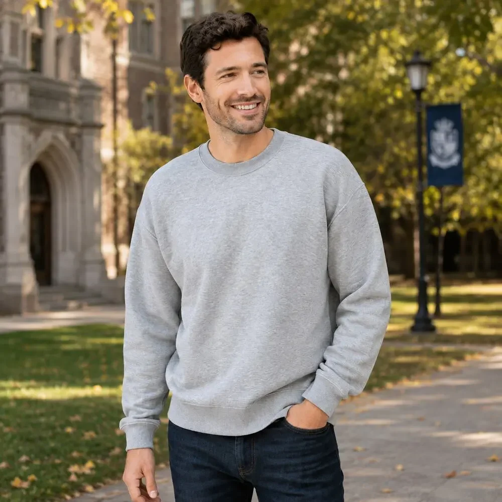 UNIQLO +C Clare Waight Keller Men’s M Gray Oversized Crewneck Sweatshirt Sweater